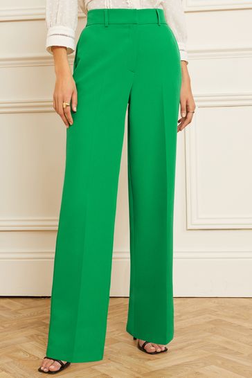 High waisted sales green pants