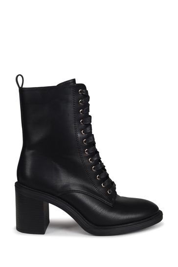 Block heel ankle 2025 boots lace up