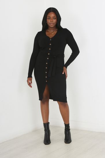 Black plus 2025 midi dress