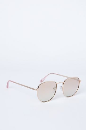 Metal frame round lens sunglasses clearance