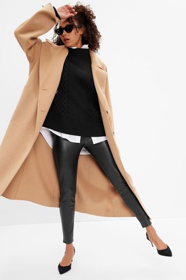 Buy Gap Black Faux Leather Leggings from Next Luxembourg