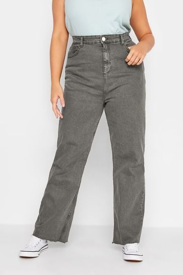 Yours Curve Grey Wide Leg Jean