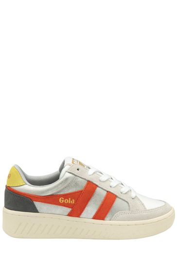 Gola Silver Superslam Blaze Lace-Up Trainers