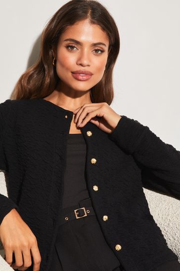 Gold and black cardigan top