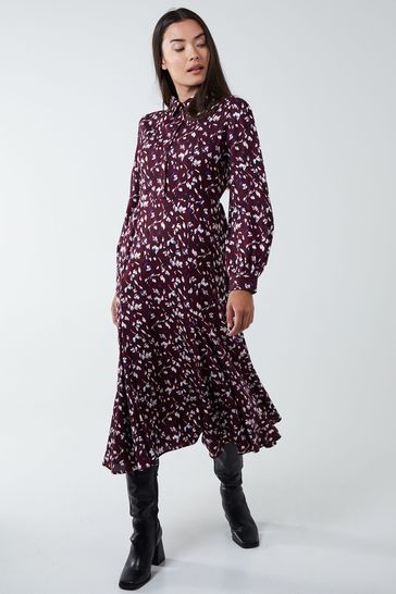 Blue vanilla red outlet leopard print dress