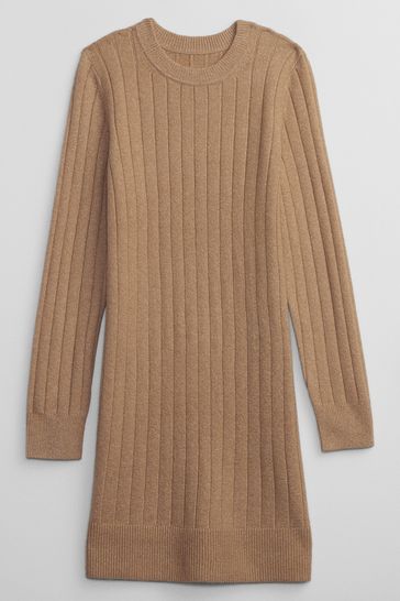 Buy Gap Beige Long Sleeve Crew Neck Jumper Dress from Next Austria