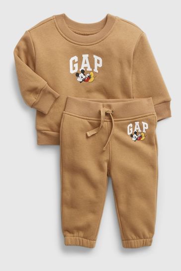 Gap Brown Disney Mickey Mouse Logo Outfit Set