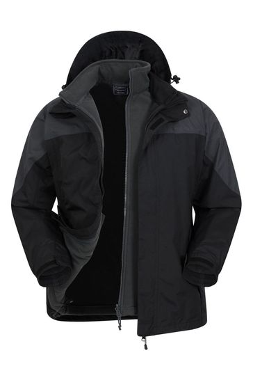 Buy Mountain Warehouse Grey Storm 3 in 1 Waterproof Jacket from