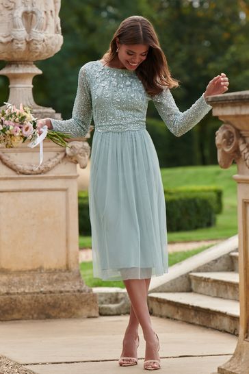 Lipsy green cheap lace dress