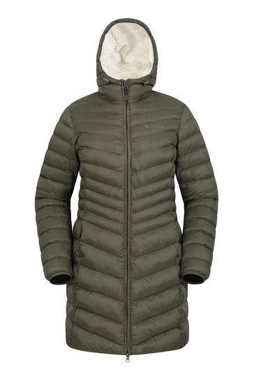 Mountain Warehouse Green Florence Faux Fur Lined Padded Jacket - Womens