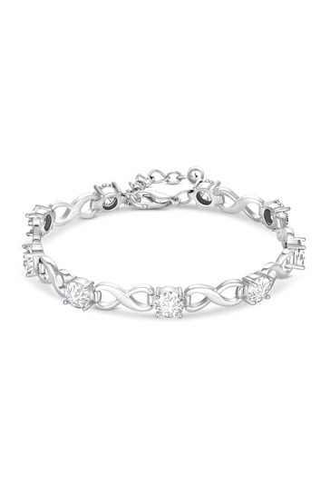 Buy Jon Richard Silver Crystal Infinity Bracelet from Next Denmark