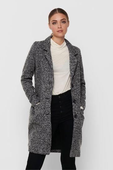 Buy JDY Charcoal Grey Textured Tailored Smart Coat from Next