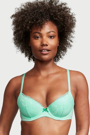 Buy Victoria's Secret Creme de Mint Green Lace Lightly Lined Demi Bra from  Next Lithuania