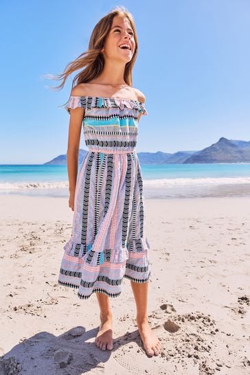 Buy Lipsy Blue Tiered Broderie Maxi Dress from Next Slovakia