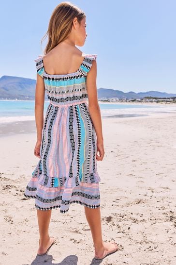 Lipsy broderie shop tiered mini dress
