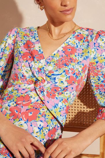Lipsy floral twist front maxi dress hot sale