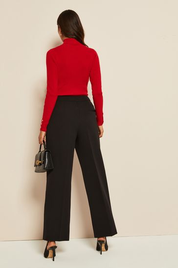 High waisted wide leg trousers petite online
