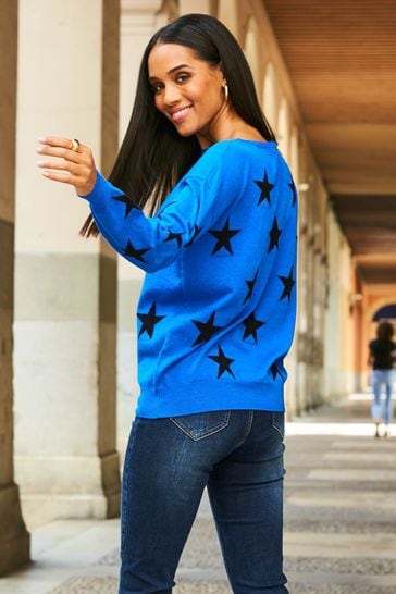 Blue online star jumper