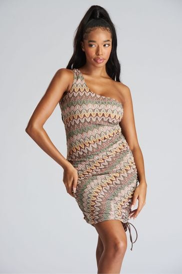 One sleeve crochet dress clearance