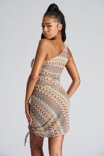 One sleeve crochet outlet dress