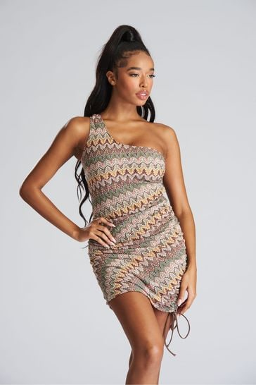 Crochet one shoulder best sale dress