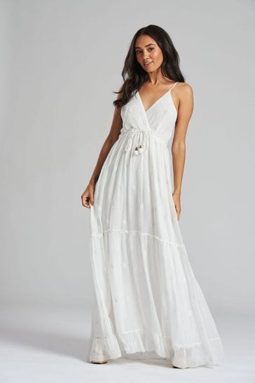 All white long maxi dress best sale