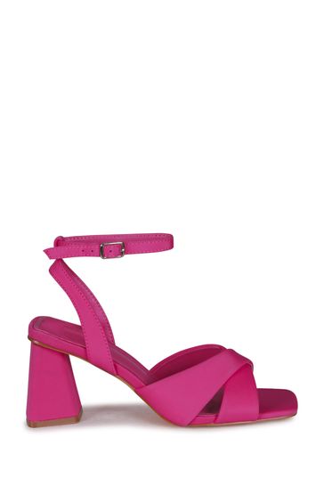 Hot pink clearance low heel sandals