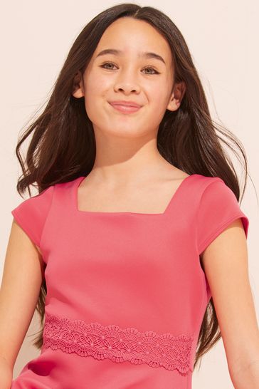 Lipsy girl off deals the shoulder scuba dress
