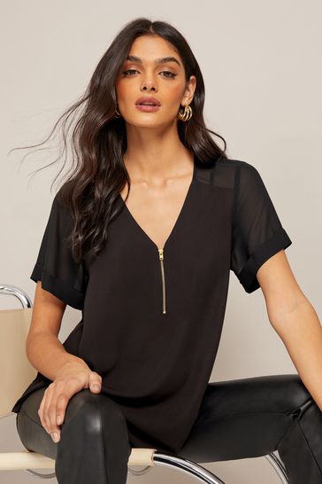 Zip store up blouse