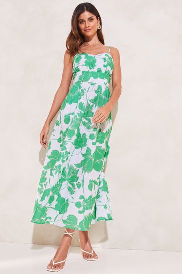 Buy Lipsy Green Print Puff Sleeve Mini Tea Dress from Next Ireland