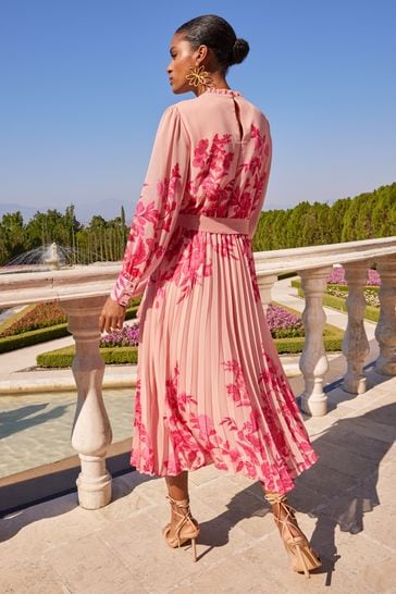Next pink 2025 midi dress