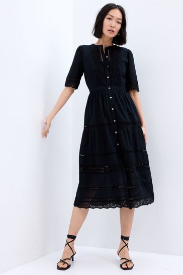 Midi cap hot sale sleeve dress gap