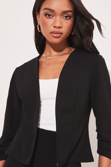 Lipsy ruched sleeve top blazer