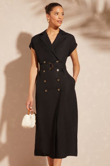 Double breasted shirt dress hotsell
