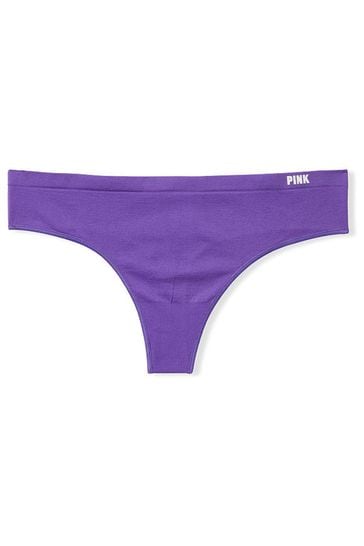 Buy Victoria's Secret PINK Passion Purple Thong Seamless Knickers