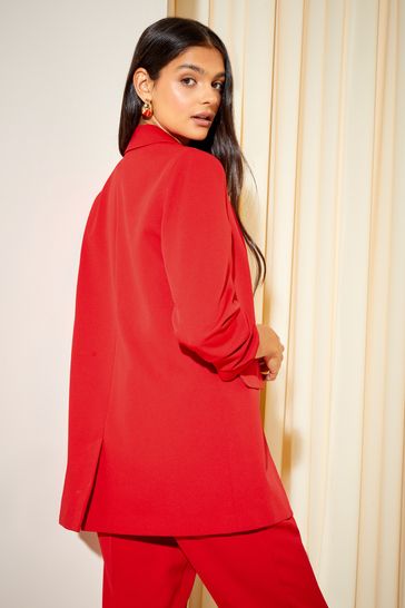 Friends Like These Lipstick Red Edge to Edge Tailored Blazer