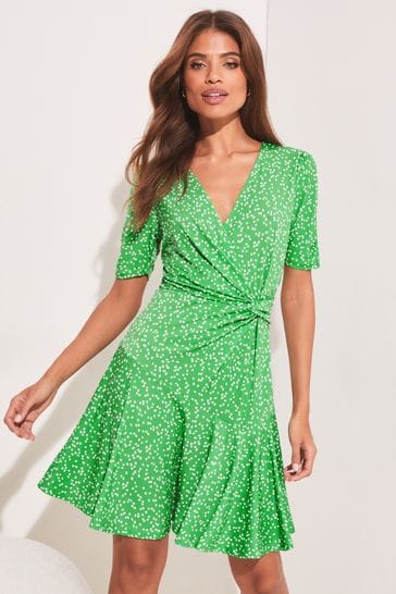 Lipsy spot wrap dress sales