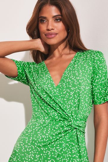 Lipsy spot wrap dress top