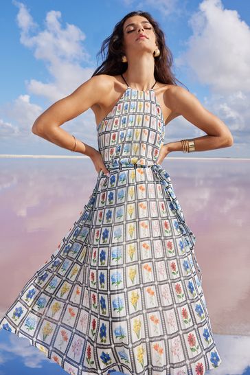 Lipsy pleated midi sale dress