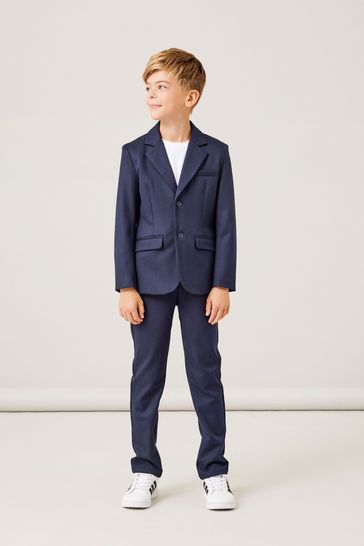 Navy blue fitted blazer hotsell
