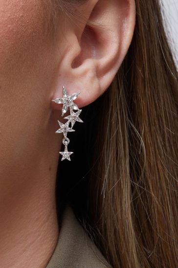 Star climber on sale earrings silver
