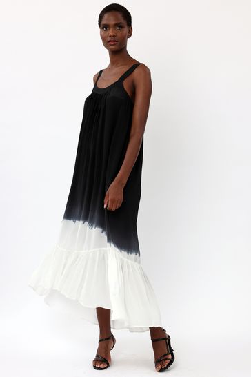 Buy Religion Black Dip Dye Floaty Midi Maxi Dress In Beautiful