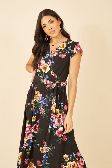 Mela black 2024 floral dress