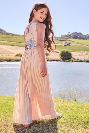 Buy Lipsy Pink Embellished Pleated Occasion Jumpsuit from Next Denmark