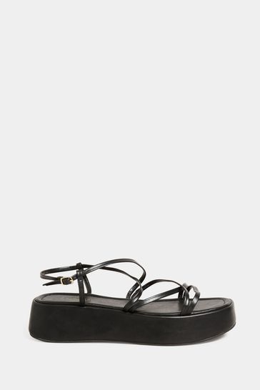 Wide fit black flatforms sale