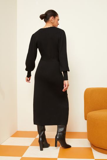 Midi black jumper dress discount