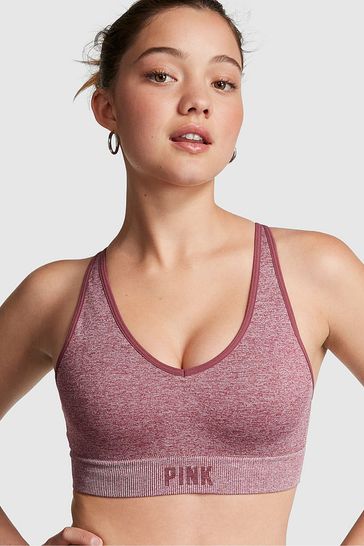 Buy Victoria's Secret PINK Morning Rose Marl Pink Non Wired Lightly Lined  Seamless Air Sports Bra from Next Luxembourg