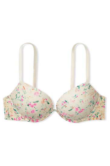 Buy Victoria's Secret PINK Cream Floral Super Push Up Bra from Next  Luxembourg