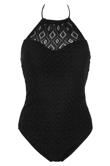 Buy Pour Moi Black Summer Breeze High Neck Swimsuit from Next Canada