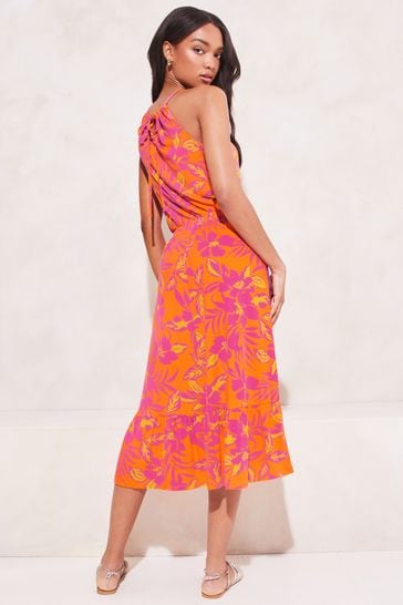 Lipsy pink floral dress deals
